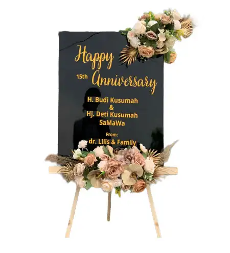 Papan Bunga Akrilik Gedung Wedding Bekasi