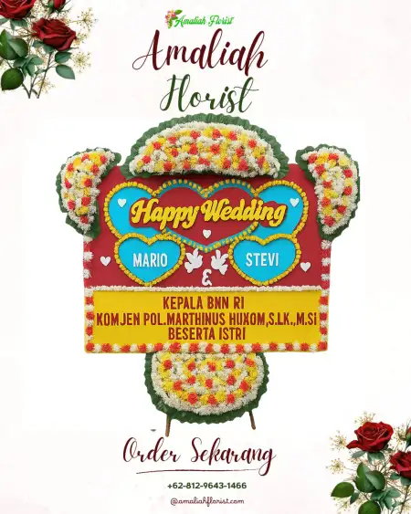 Papan Bunga Pernikahan Gedung Wedding Bekasi